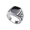 Nordic Viking Celtic Knot Black Stainless Steel Retro Men's Ring