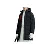 Anta Thickened Warm Mid-Length Down Jacket With Print Logo And Zipper Hood Men Outerwear Black 152317901-2