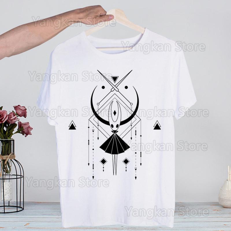 Hollow Knight Ghost Knight Game Skull T Shirt Fashion Tshirt Summer Mens Novelty Short Sleeve T-shirt Men Funny Tops