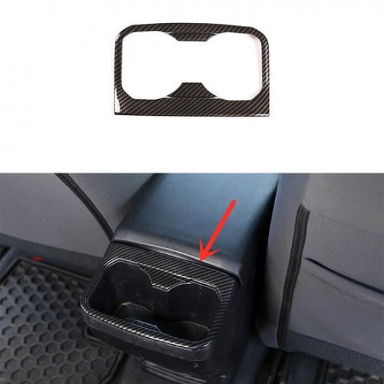 FOR Toyota Tacoma 2016- Carbon Fiber Rear Water Cup Holder Trim 1pcs
