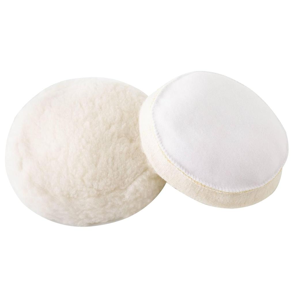 2 PCS 6 Inch Wool Polishing Pad, Widen the Edge Hook and Loop Buffing Wheel, for Orbital Polisher Buffer Synthetic Polisher