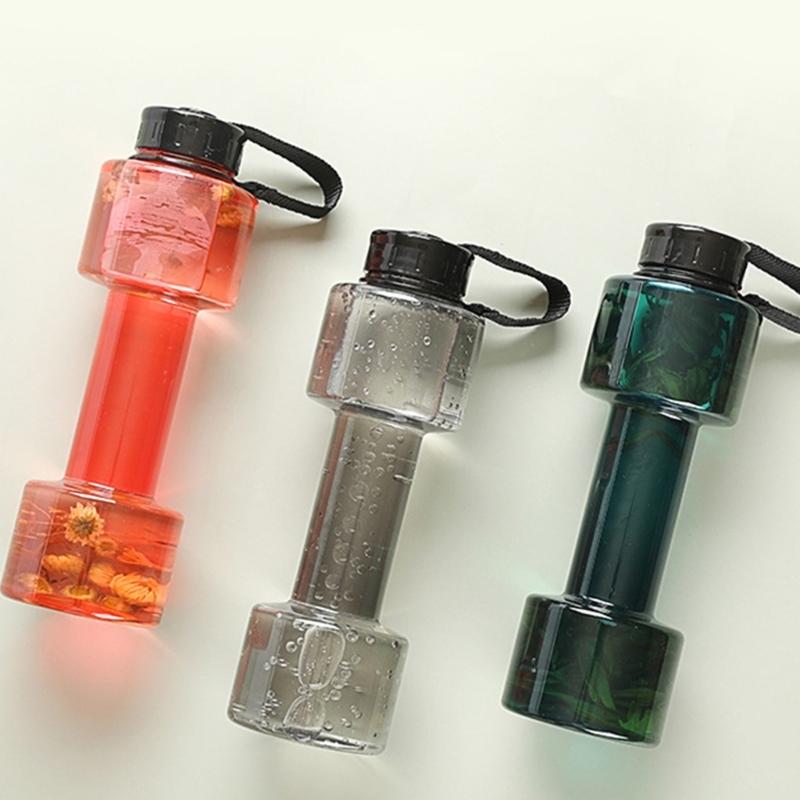 700ml Water Bottle Dumbbell Shaped Bicycles Drinking Bottle Leakproof Bottle For Gym, School, Cycling, Outdoor Sports