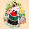Women Mexican Dress Halloween Costume Adult Traditional Senorita Blouse Dance Skirt Cosplay Halloween Party Outfit