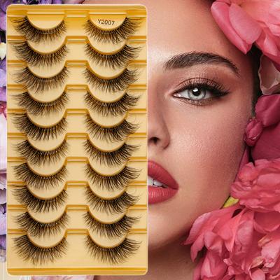 Faux Cils 6/10 Pairs False Eyelashes Natural Long Handmade Fluffy Fake Lashes Extension Makeup Tool 3D Mink Lashes Maquillaje