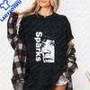 Sparks Band Print Locker sitzendes Oberteil Trendiges Unisex Kurzarm-T-Shirt Geeignet für Unisex und WoUnisex Große Größe