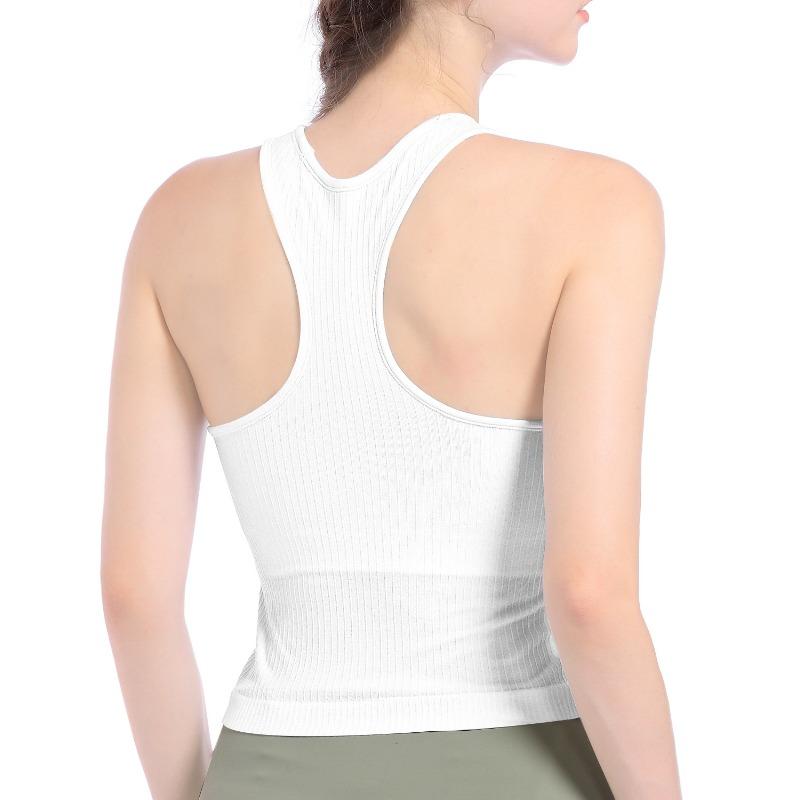 Women's Summer Outer Wear with Bra Pad Camisole Running Fitness Underwear Slim Yoga Sports Tank Top