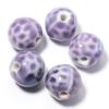 5pcs/lot 16mm Leopard Ceramic Beads Colored Dots Loose Spaced Round Porcelain Beads For DIY Charms Bracelet Necklace Accessories