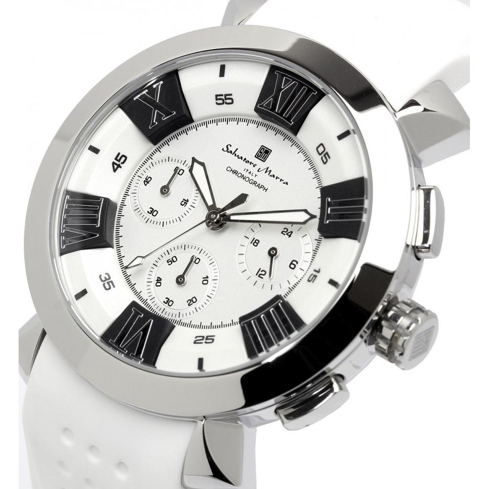 [Salvatore Mara] Salvatore Marra Watch Italian Brand 3D Index SM14102 (White)