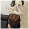 New Retro Suede Faux Leather Saddle Bag for Women Fringe Tassel Crossbody Shoulder Purse Vintage Western Style Handbag