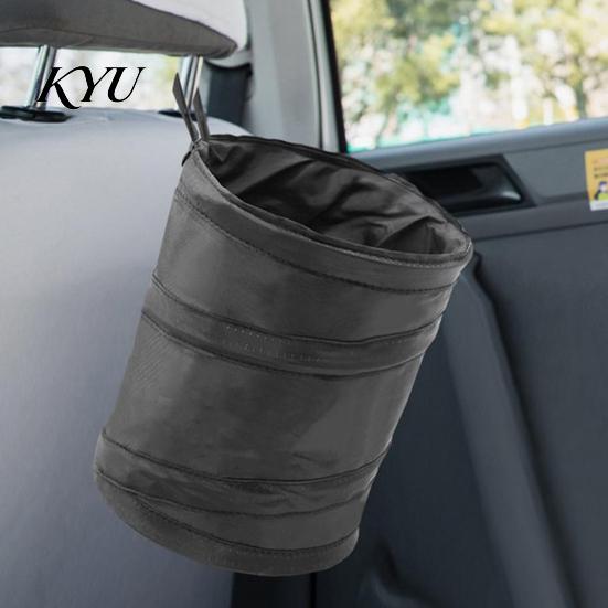 Travel Essentials for Car Organization Collapsible Trash Can, Interior Foldable Waste Container, Waterproof Oxford Automotive Storage Organizer Cloth
