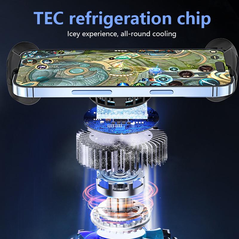 Mobile Phone Cooling Gamepad Semiconductor Cooler For Iphone Android Game Controller Accessories Type-C Low Noise Phone Handle