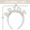 Bride To Be Pearl Crown Headband Bach Bachelorette Hen Party Bridal Shower Wedding Engagement Rehearsal Dinner Decoration Gift