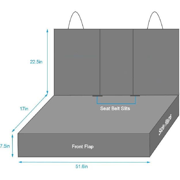 Dog Car Seat Covers Waterproof Pet Back Seat Cover/Non-Slip Durable Scratch with Side Flaps ,Armrest Compatible for Back Seat,Fits Most Cars,Trucks