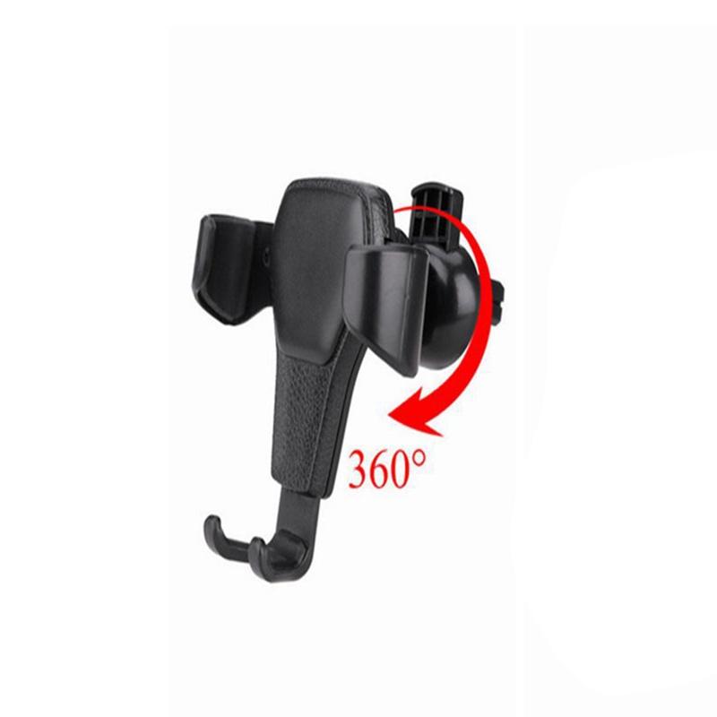 

Автомобильный держатель для телефона, крепление на воздуховод, универсальная гравитационная подставка, люлька, мобильный телефон Black(360 Rotations)
