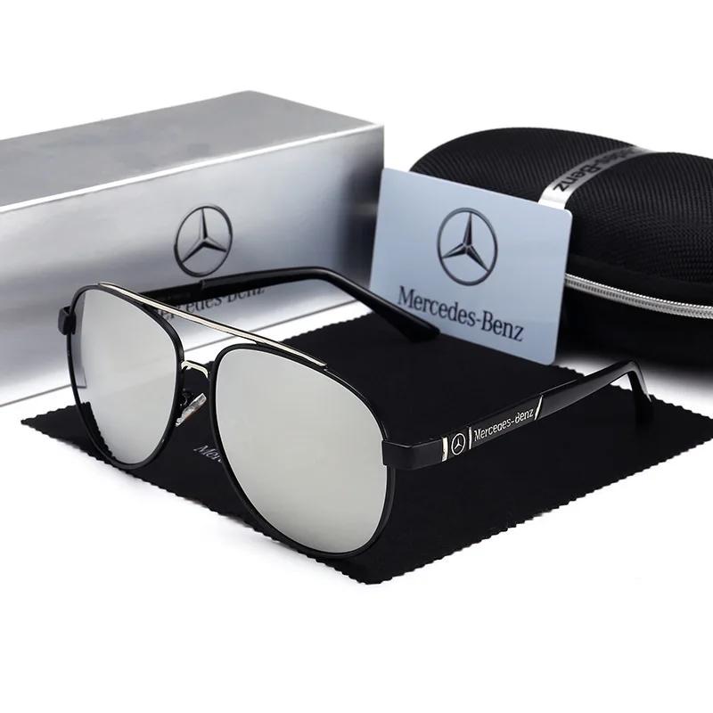 

Car Sticker Mercedes Benz A B C E V R S Class ML SL GLA GLB GLC GLK GLS SLK Vito Car Men And Women Polarized Sunglasses Anti Gla срібний