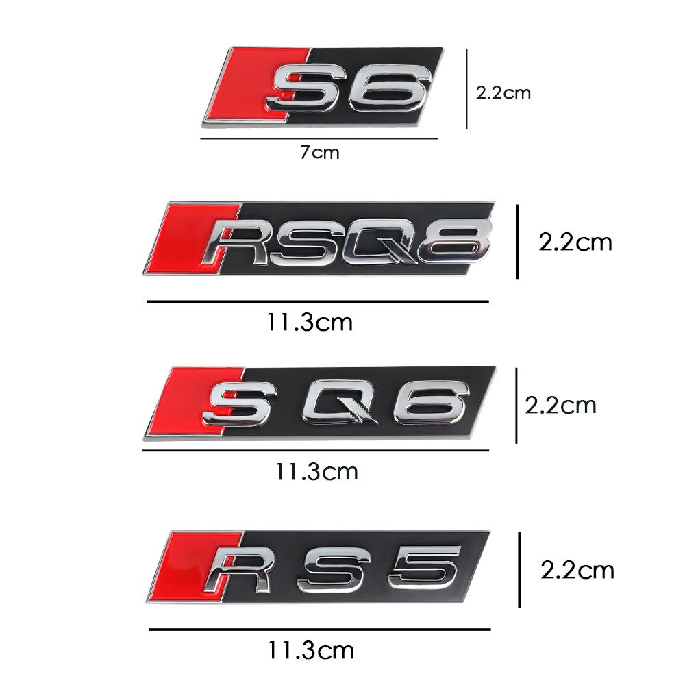 Car Front Grille Emblem Badge For  qwe12 S3 S4 S5 S6 S7 S8 RS3 RS4 RS5 RS6 RS7 RS8 SQ3 SQ4 SQ5 SQ6 SQ7 SQ7 RSQ3 RSQ5 RSQ7 RSQ8