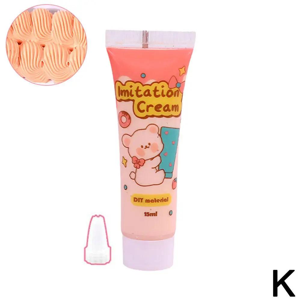 DIY Imitation Cream Glue Homemade Mobile Phone Hairpin Card Clay Material Glues Craft Accessories 15ml Cream Resin C8M0
