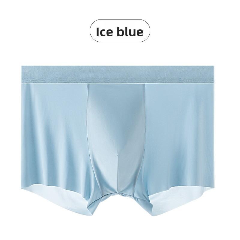 Plus-size Men's Summer Ice Silk Mulberry Silk 10A Antibacterial Crotch Cool Briefs