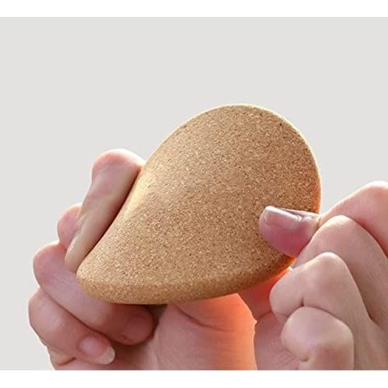 Stylish Cork Coasters Wooden 5mm Thick 10cm Diameter Round Shape Set 12 Heat-resistant Non-slip Drinks Warm Gift Large Capacity Suitable Glasses Mugs