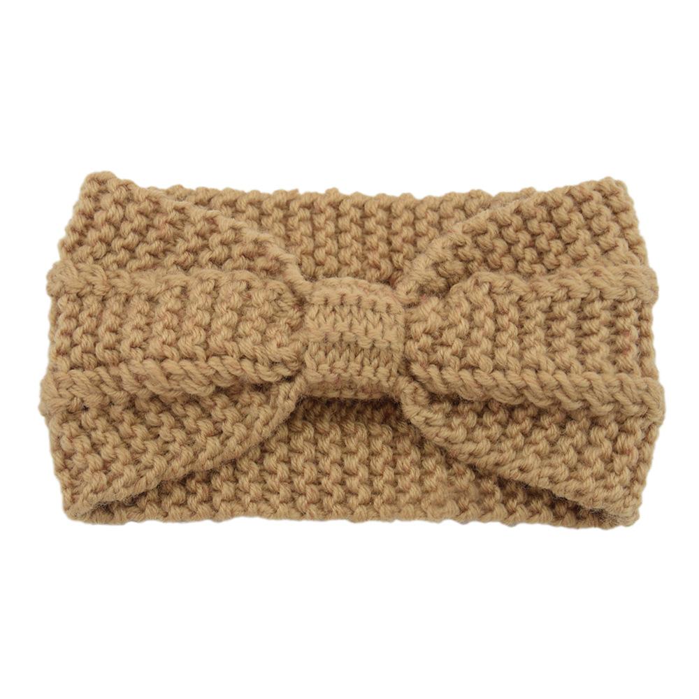 Effen Kleur Gebreide Hoofdbanden Winter Oorwarmers Gedraaid Elastisch Tulband Vrouwen Meisjes Haarbanden Pluche Gebreide Hoofddoek Hoofddeksel