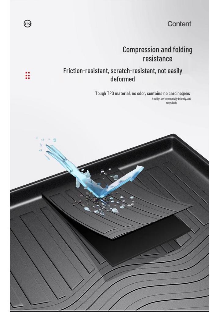 Waterproof TPE Trunk Mat for Hongqi H6 - Car Interior Decoration & Modification Accessories