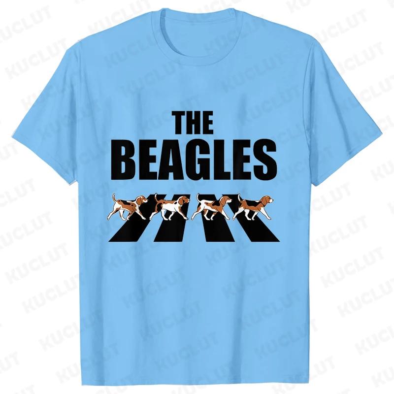 Men Women Classic T Shirts Tops Fashion Casual Short Sleeve Round Neck Tee Shirt The Beagles Crazy Beagle Dog Men's Tee T-Shirts