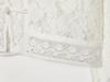 Elegant French Design Women's Lace Crochet Blouse with Stand Collar and Frog Button Detailing