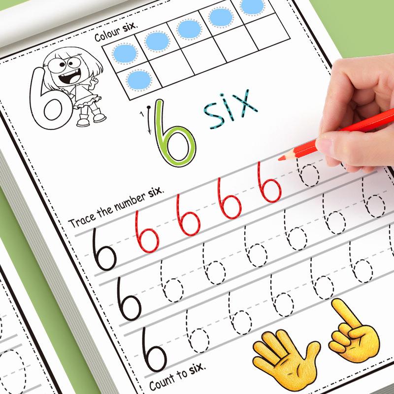 Practice Book For Numbers 0-30 Drawing Book Pen Control Calligraphy Practice Home And School Learning Workbook Mathematics 1
