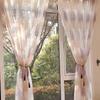 Hot Modern Printed Tulle Curtains for Living Room Kitchen Luxury Leaf Sheer Curtain for Bedroom Voile Curtain for Window Blind Drape