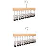 Natural Wood Cap Holder 12 Strong Clips For Baseball Hats Baby Caps Wooden Underwear And Gloves Trouser Clip