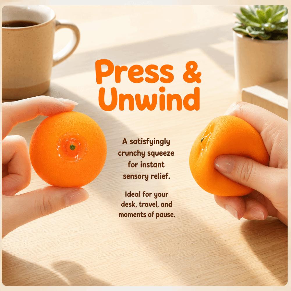 Moldable Shape Stress Relief Toys Simulated Orange Squeeze Ball Sensory Play