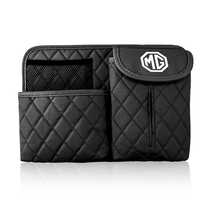 Car Logo Seat Back Storage Bag Organizer Box For MG ZS MG4 MG5 MG7 MG3 MG6 HS Cyberster Hector Gloster ZX GS GT ES5 ZST EZS EHS UU444