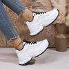 Women Breathable Mesh Platform Sneakers Thick Sole Lace Up Non Slip Casual Walking Shoes