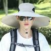 Wide Brim Women Beach Hat Anti-UV Sun Protection Hat Korean Style Men's Bucket Hat  Fishing