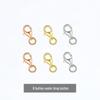 "S925 Sterling Silber & 18K Gold DIY Quadratisches Halsketten-/Armband-Federverschluss"