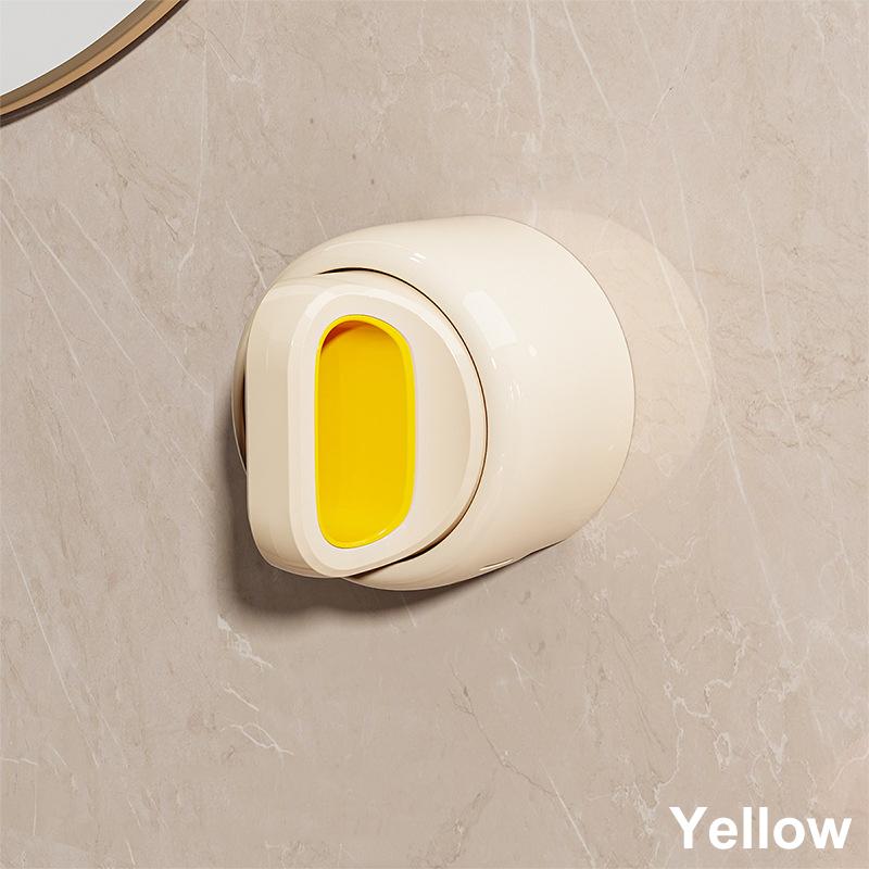 

Wall Mounted Silicone Shampoo Scalp Punch Free Hair Massager Shampoo Comb Bath Massage Brush Shower Brush With Storage Box Tool жовтий