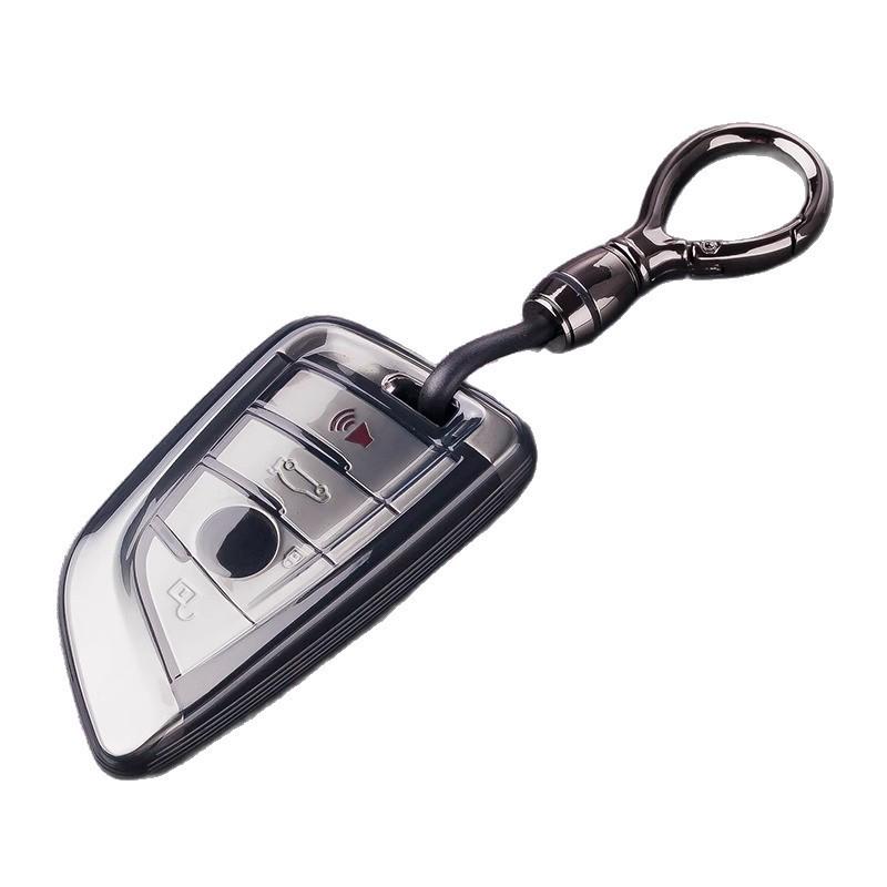 Transparent Night Black Key Case for BMW 3, 5, and 7 Series (325li, X1) - 2025 Model