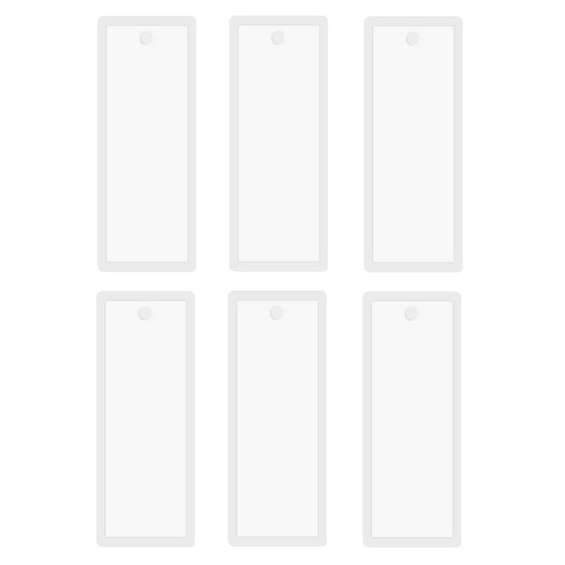 Multifunction 36 Pcs 3.7 Inch Rectangle Silicone Bookmark Mold DIY Bookmark Mould Making Epoxy Resin Jewelry Craft Transparent M