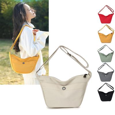Bolsa Hobo de Cor SólidaBolsa de Ombro Transversal Feminina
