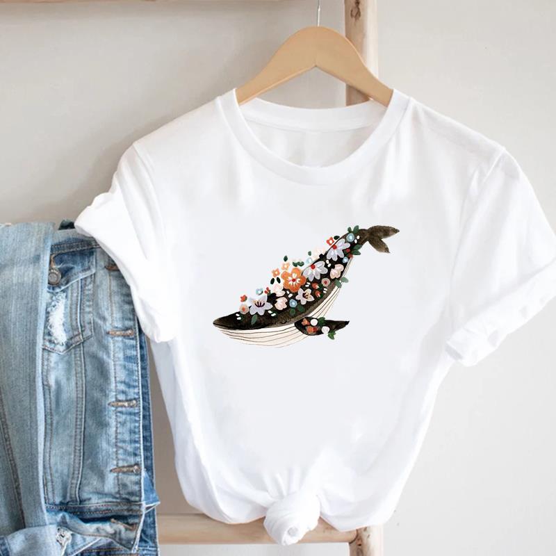 

Милая пляжная футболка 90-х годов, модная футболка, милый стиль, одежда, повседневная женская футболка с коротким рукавом и принтом, женская футболка с графикой S