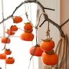 Simulation Persimmon Fruit Wall Hanging Artificial Persimmon with Frost Fruit Branch Ceiling Decoration