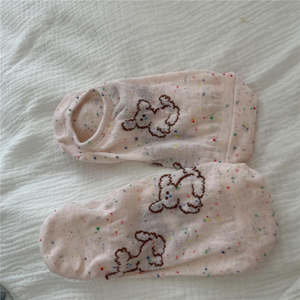 

Women s Summer New Dog Glue Can Not Fall Off The Heel Breathable Boneless Boat Socks 1 pair світло-рожевий колір