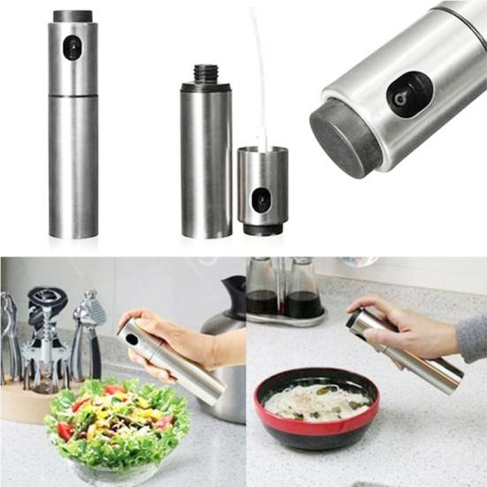 Voedselveilig Spritz-fles Azijn Spray Dispenser Roestvrij Staal Abs