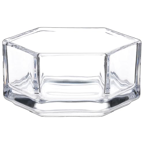Toyo Sasaki Glass Amuse-bouche Dessert Cups, Flower Ornament Tray, Large, Set of 6, Trinket Container, Plate, TS44047