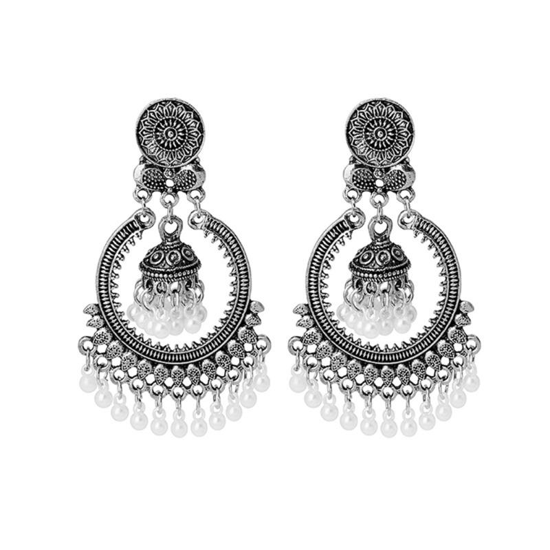 Stylish Long Dangle Earrings Handmade Pearls Tassels Earrings Beads Pendant Earrings Perfect for Women Party Accessories