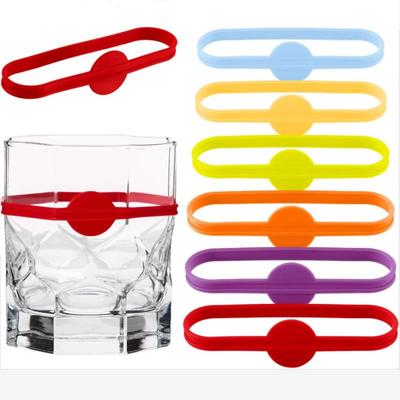 Silicone Anti-Slip Drink Markers: Creative Cocktail & Wine Glass Stickers