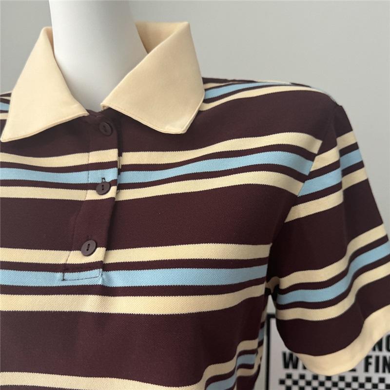 Summer American Vintage Color Block Striped Loose Short Sleeve T-Shirt For Men Casual Stylish Comfortable Tee Top