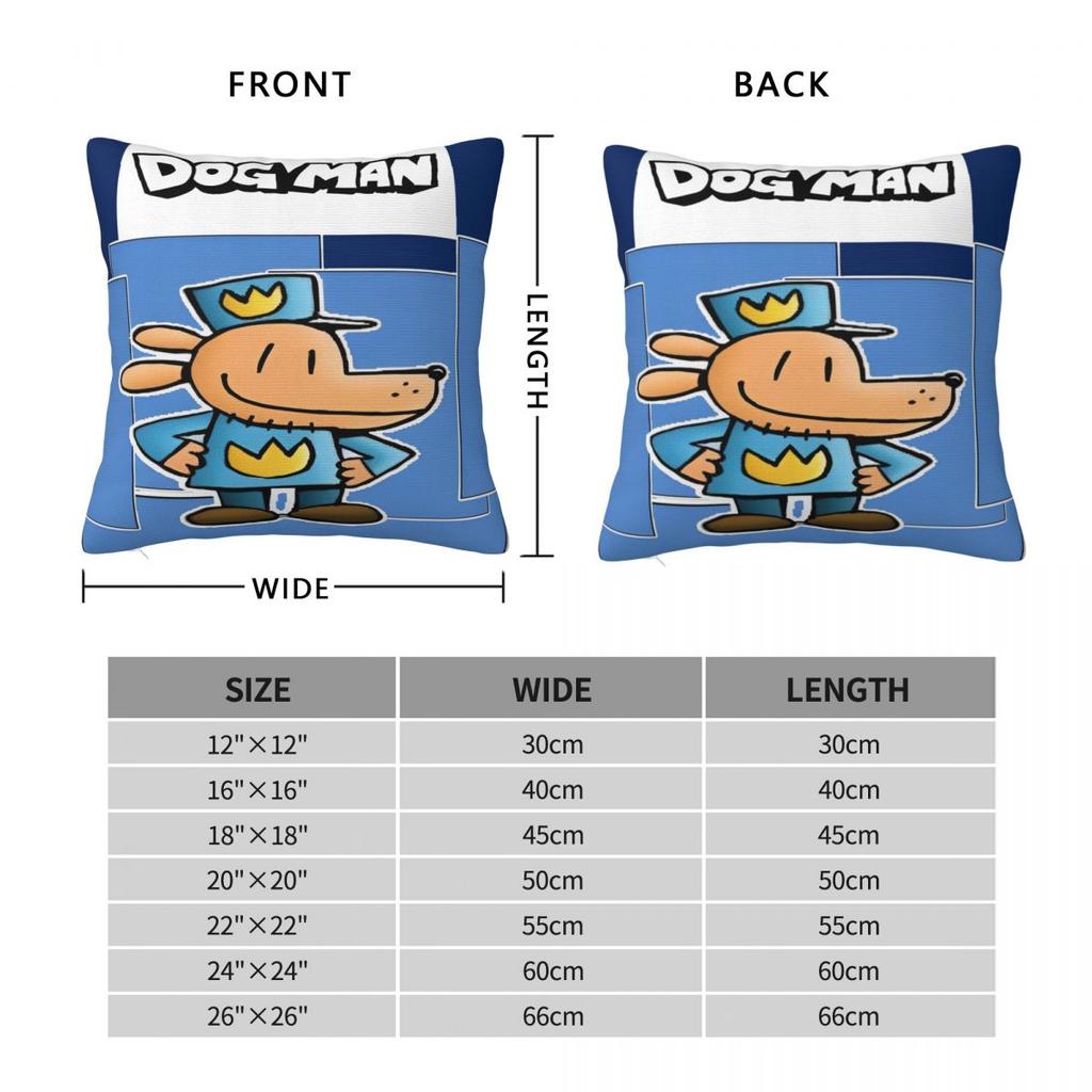Home Decor Dog Man Pillowcases Accessories Pillow Cover Zippered Multi Size