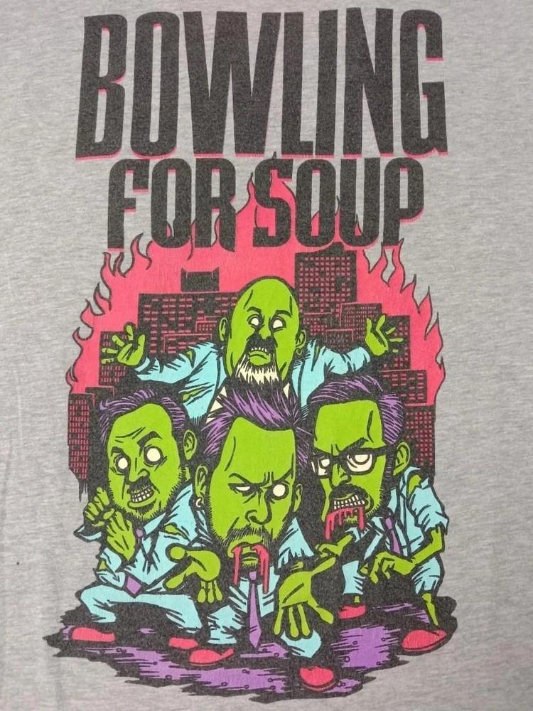 

Trend Bowling For Soup band Tshirt Fan unisex S5XL Gray Color Unisex T-Shirt XL
