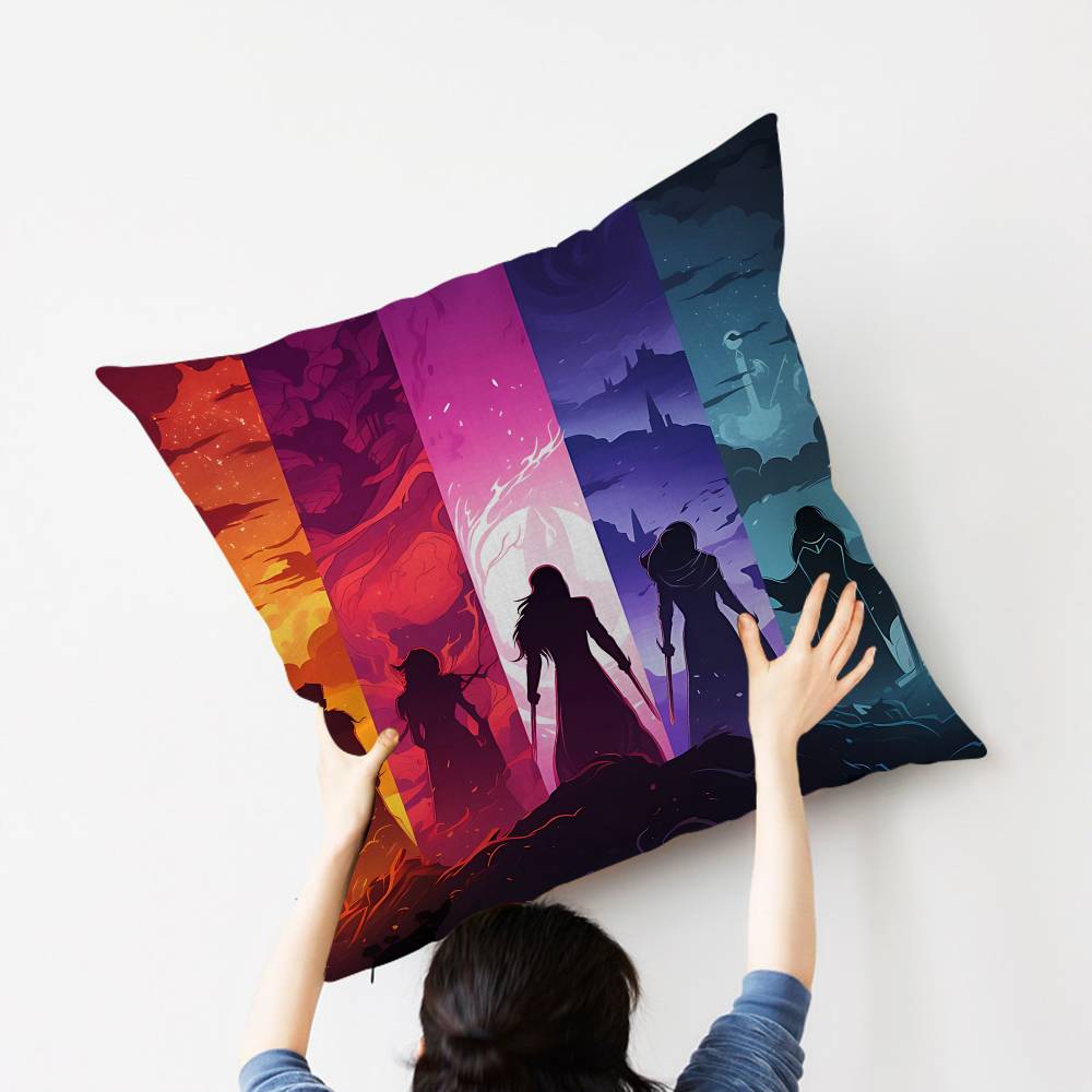 DDOTA  Character Stitch Lucky Dragon pillow cover sofa cushion cover home room decoration children gift